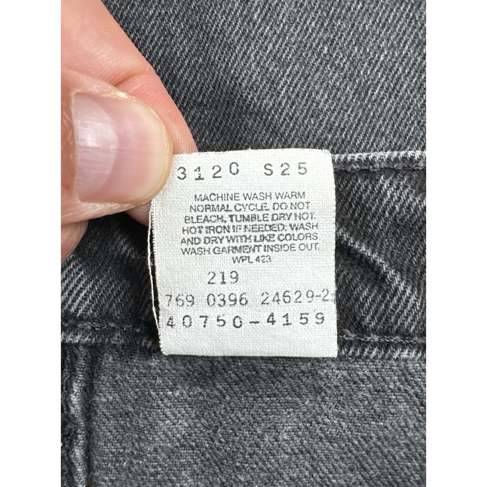 Vintage 90s Levi's 550 Student Relaxed Fit Black Jeans Orange Tab 28x30 - Picture 15 of 15